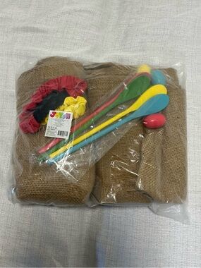JOYIN 4 Pcs Potato Sack Race Field Day Game Set Burlap Sacks Egg Spoon 3 Legged